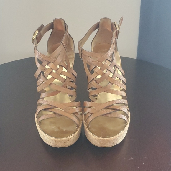 Tory Burch brown wedge sandals, 10.5 - Picture 3 of 6